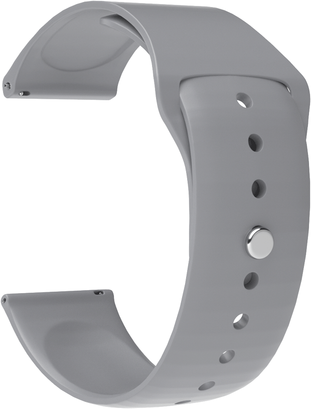 Smart Watch Replacement Silicone Button Style White Grey