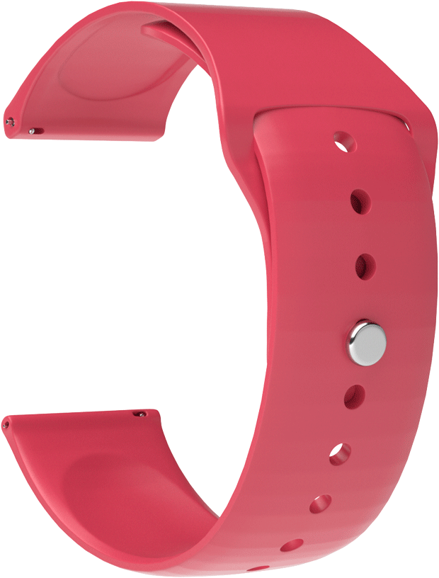 Smart Watch Replacement Silicone Button Style Red