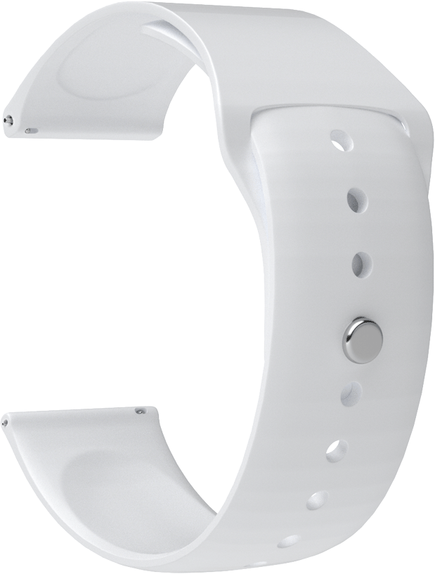 Smart Watch Replacement Silicone Button Style White