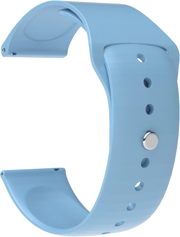 Smart Watch Replacement Silicone Button Style Blue