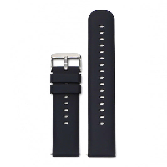 Sporty Rubber Watch Strap Black