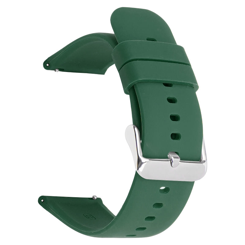 Sporty Rubber Watch Strap Green