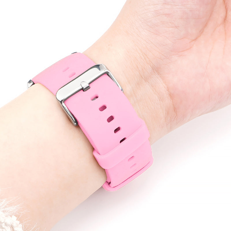 Sporty Rubber Watch Strap Pink