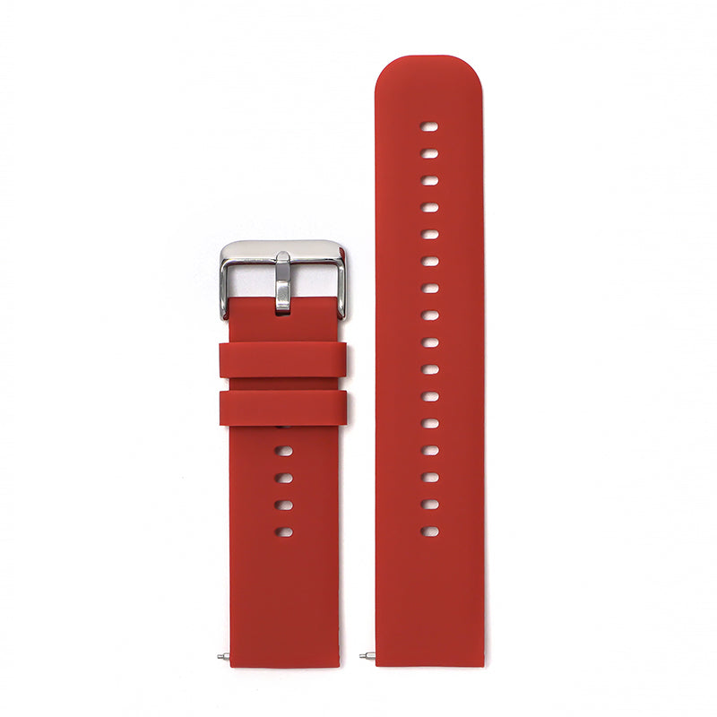 Sporty Rubber Watch Strap Black Red