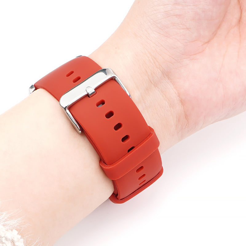 Sporty Rubber Watch Strap Black Red