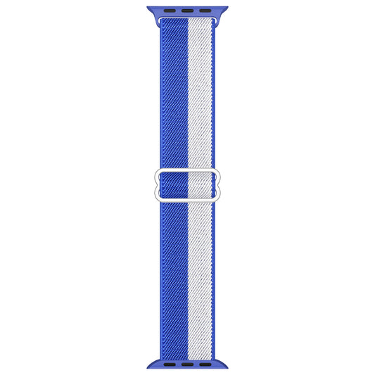 Apple watch replacement strap nylon Blue White Stripe