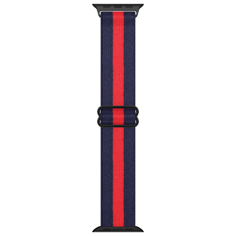 Apple watch replacement strap nylon Navy Red Stripe