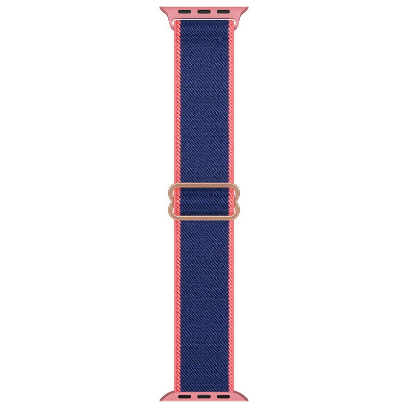 Apple watch replacement strap nylon Navy Pink Trim