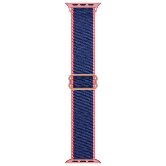 Apple watch replacement strap nylon Navy Pink Trim