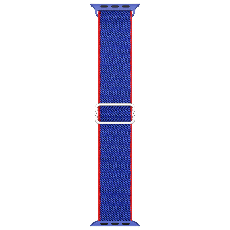 Apple watch replacement strap nylon Blue Red Trim