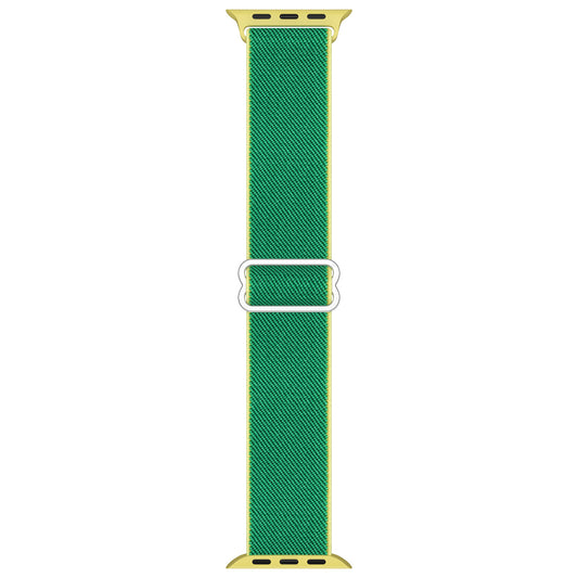 Apple watch replacement strap nylon Green Yellow Trim