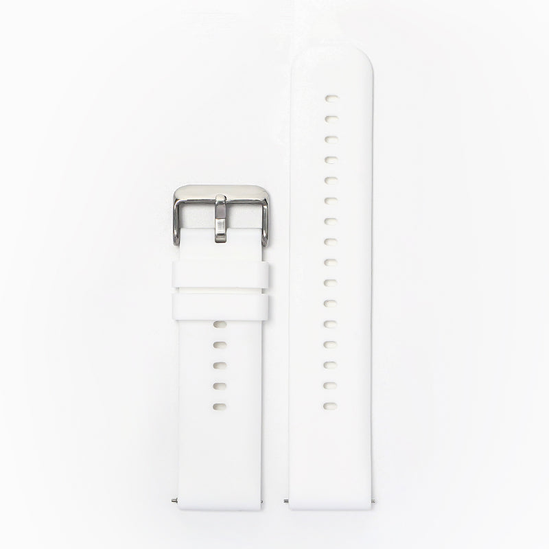 Sporty Rubber Watch Strap White