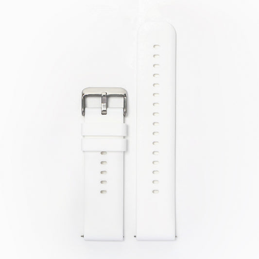 Sporty Rubber Watch Strap White